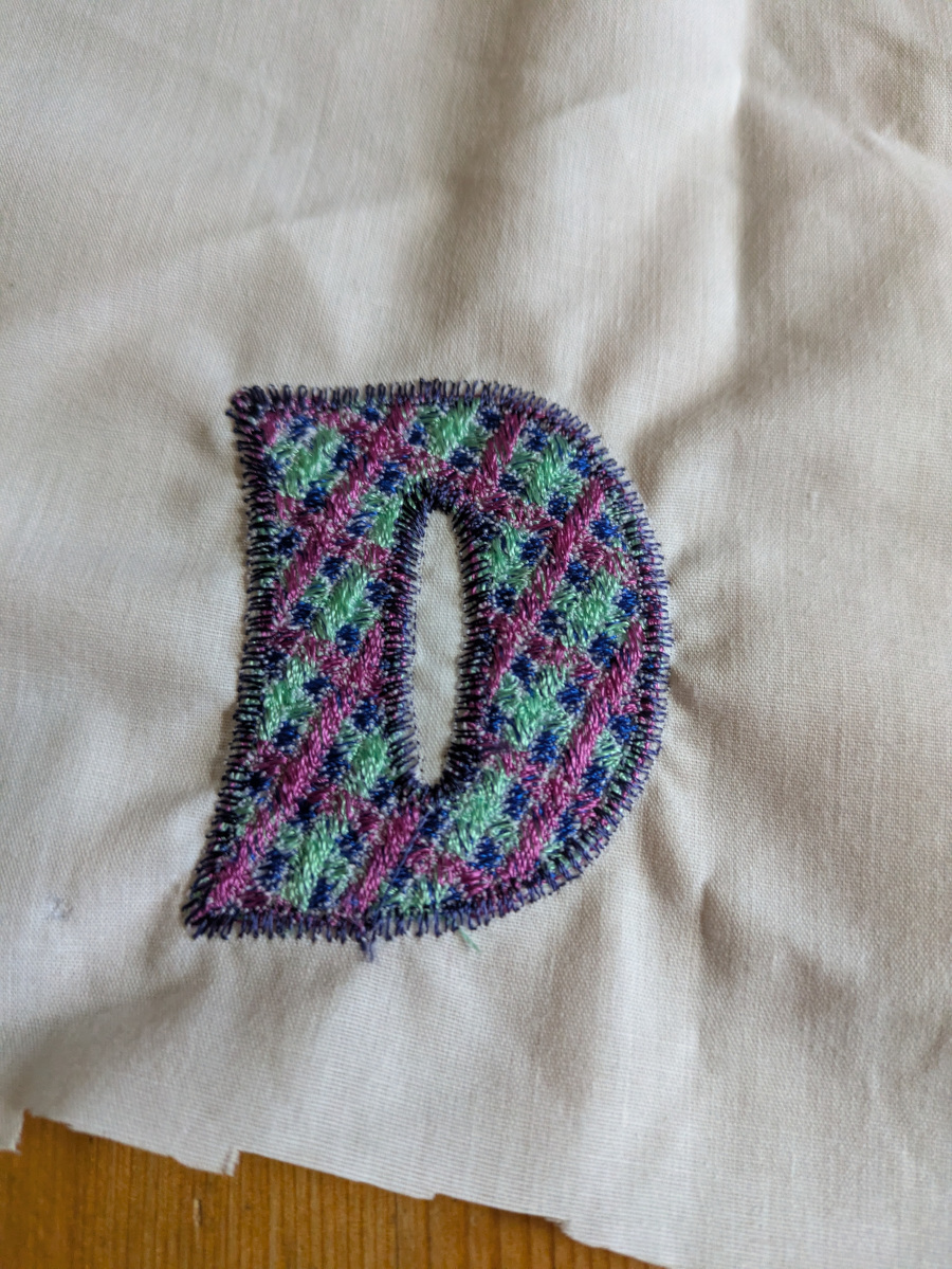 A more complicated design from Inkstitch